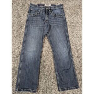 Mountain Khakis Jeans Mens 34x30 Classic Fit Reinforced Embroidered Hike 31x28